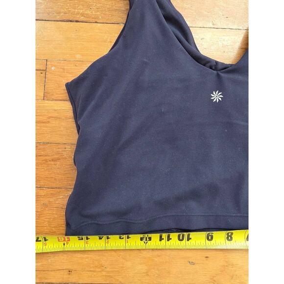 Athleta Navy Transcend V-Neck Crop Bra XL A001662 - Picture 3 of 7